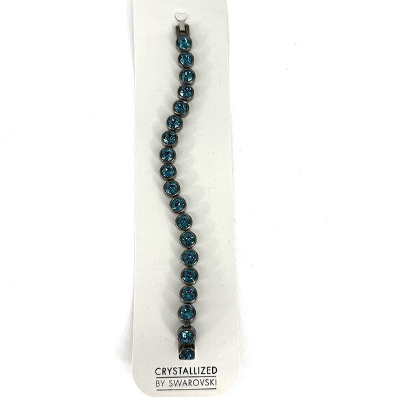 Swarovski Turquoise Tennis  Bracelet - Picture 1 of 8